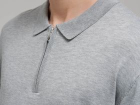 Джемпер-поло полуприлегающего кроя с шерстью