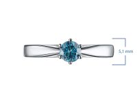 Классическое кольцо из белого золота с бриллиантом э4701кц12150900