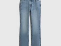 Прямые джинсы с высокой посадкой, Голубой