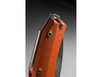 Нож складной LionSteel KUR OR G10 Orange Flipper, сталь Uddeholm Sleipner®, стеклотекстолит, оранжевый