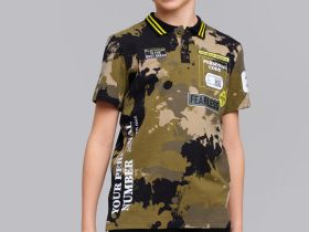 Джемпер трикотажный с воротником поло для мальчиков