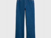 Прямые утеплённые джинсы, Синий