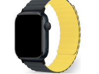 Ремешок uBear Mode для Apple Watch 42/44/45/49mm магнитная застежка/силикон M/L (черный/желтый)