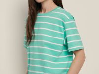 Футболка свободного силуэта в полоску