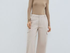 Боди из вискозы, Бежевый