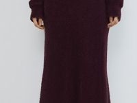 Трикотажная юбка из пушистой пряжи, Фиолетовый