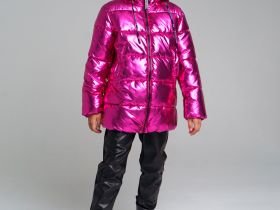 Шапка вязаная с отворотом для девочки