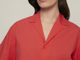 Блузка из хлопка с коротким рукавом