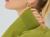 Укороченный кардиган на пуговицах с кашемиром, Зеленый