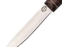 Нож Северный средний, сталь Х12 МФ, рукоять коричневая карельская береза, с откованным долом