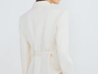 Однобортный жакет из поливискозы, Бежевый