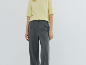 Трикотажные прямые брюки, Серый