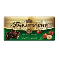 Шоколад Бабаевский темный с целым фундуком, 180 гр.