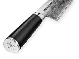 Нож кухонный Шеф Samura DAMASCUS - SD-0085, сталь V-Gold 10 и дамаск, рукоять стеклотекстолит G10, 200 мм