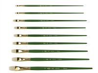 Кисть щетина №9 плоская Гамма "Пейзаж" длинная ручка