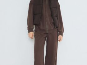 Утеплённый жилет, Коричневый