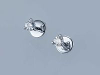 Пусеты из белого золота с бриллиантами э4701пс05112600