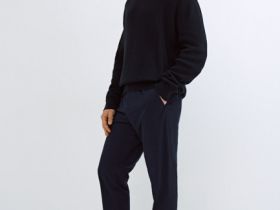 Брюки-чиносы из твила, Синий