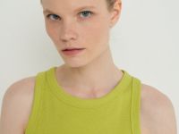 Укороченный топ в рубчик, Зеленый