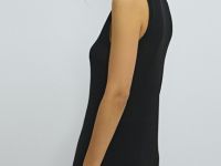 Удлинённый жилет из трикотажа, Черный