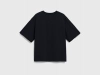 Футболка с принтом для девочек, Черный