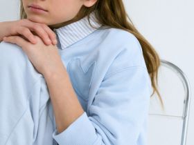 Свитшот с аппликацией для девочек, Голубой