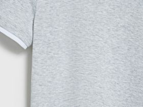 Футболка с контрастной окантовкой, Серый