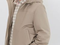 Утеплённая куртка с капюшоном, Бежевый