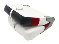 Кресло складное мягкое Premium High Back Boat Seat (белый/красный)