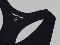 Спортивный топ из трикотажа в рубчик с антибактериальной пропиткой