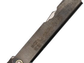 Нож складной Higonokami Nagao Kanekoma, 80мм, сталь SK-5 3 слоя, рукоять нержавеющая сталь черная