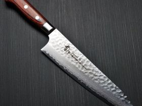 Нож кухонный поварской 210 мм, Sakai Takayuki, сталь VG-10 Damascus, рукоять дерево пакка