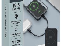 Внешний аккумулятор Deppa NRG MagSafe, 5000mAh, 15Вт черный