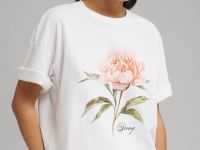 Свободная футболка из хлопкового джерси