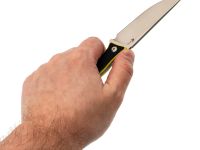 Нож Коршун Техно малый, сталь VG-10, рукоять G10 черно-желтый