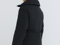 Утеплённая куртка с кулиской, Черный