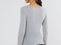 Приталенный лонгслив, Серый