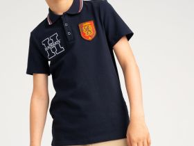 Сорочка трикотажная с воротником поло для мальчиков