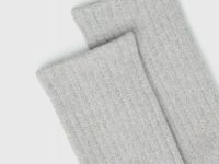 Высокие носки в рубчик, Белый