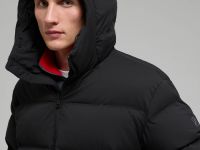 Пуховик с воротником-стойкой и капюшоном