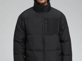 Стеганый пуховик с натуральным пухом