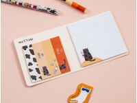 Флажки-закладки и самоклеящиеся блоки в наборе MESHU "Right cat" Sunset, 74*74мм, 60*15мм, 25 л