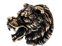 Бусина для темляка Медведь с лапой Велеса, бронза