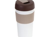 Термокружка Xiaomi KKF Rainbow 490ml (коричневый/белый с узором)