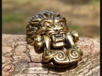 Замок для браслета из паракорда "Скифский Лев", латунь