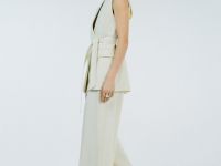 Широкие брюки со льном, Бежевый