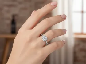 Кольцо из белого золота э4712кц11173700