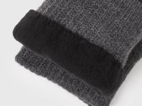 Вязаные утеплённые перчатки, Серый