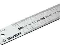 Линейка нержавеющая усиленная ЗУБР Про-100, длина 1,00 м