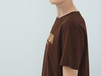 Футболка с вышивкой, Коричневый